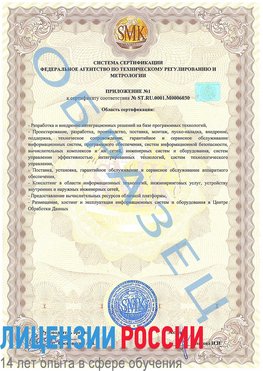 Образец сертификата соответствия (приложение) Качканар Сертификат ISO 27001